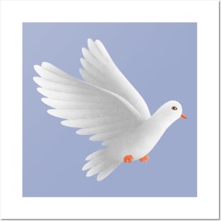 White Pigeon Posters and Art